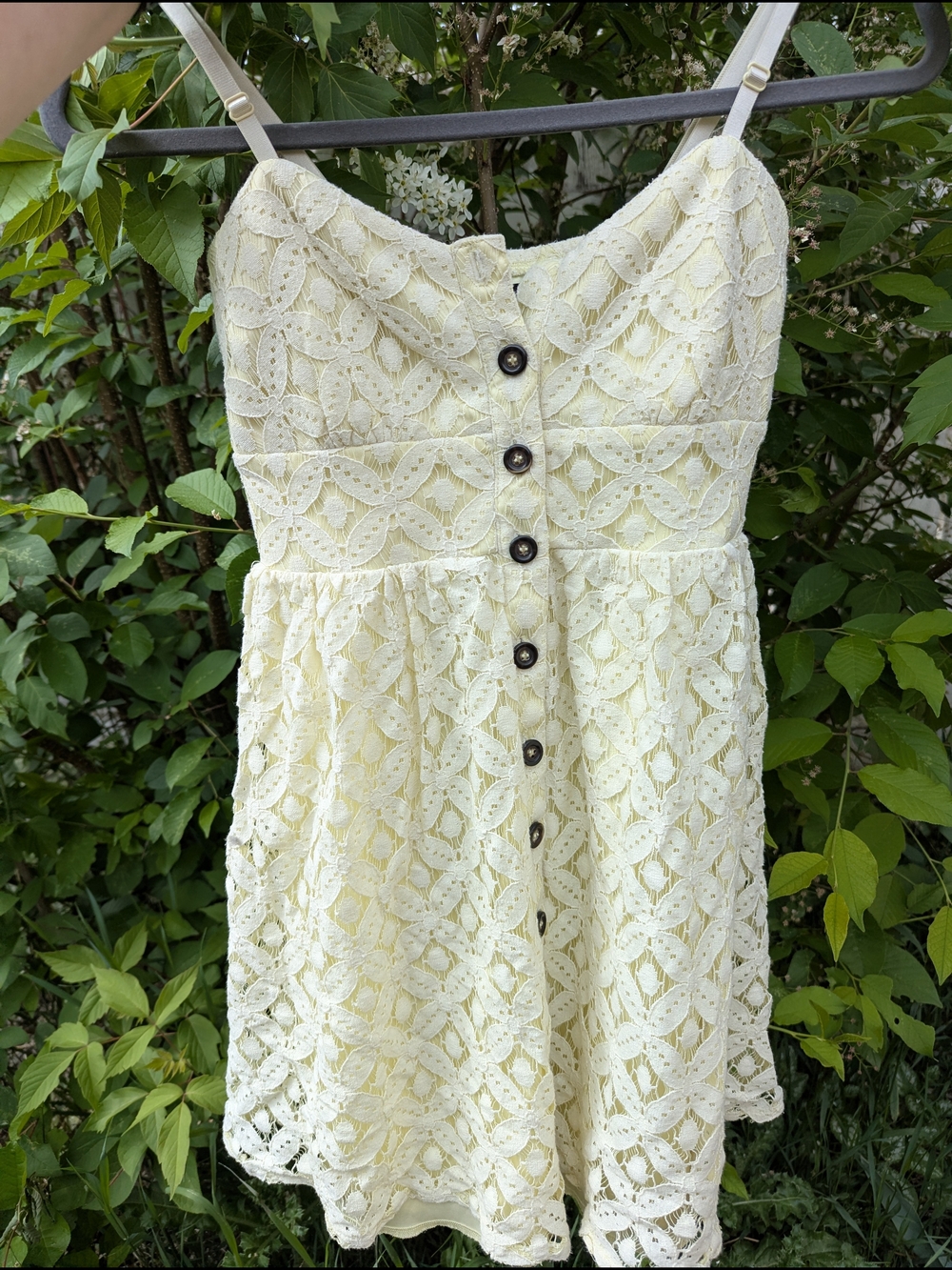 Yellow Lace Mini Dress Summer Romantic Coquettecore Festival Western Rodeo - Picture 3 of 15